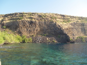 Kealakekua Bay from the Captain Cook Monument. Simply the finest snorkeling.  Ever.  Photo by Donald MacGowan