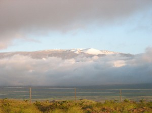 Waimea and Kohala Volcano from the Lower Slopes of Mauna Kea: Photo by Donald MacGowan