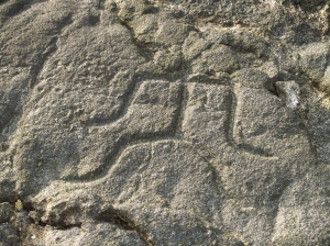 Anthropomorphic Petroglyph from, the Makaole'a Petroglyph Field Near Kailua Kona, HI: Photo by Donnie MacGowan