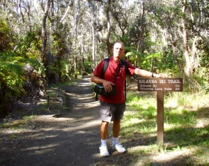 Frank Burgess Along the Kilauea Iki Trail: Photo by Donald B. MacGowan