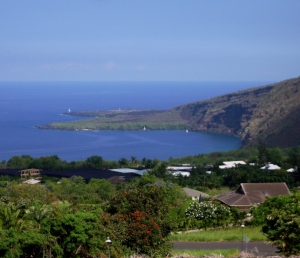 View of Monument from Napo'opo'o Road Near the Trail Head: Photo by Donald B. MacGowan