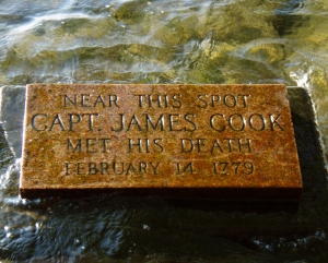 Marker Where James Cook Was Killed: Photo by Donnie MacGowan