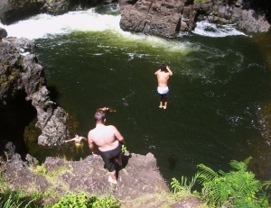 Hilo is About Fun; Boiling Pots at Wailuku River Rark:Photo by Donnie MacGowan