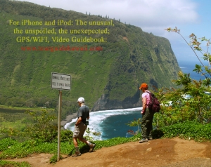 Day Hikers at the top, just starting down into Waipi'o Valley: Photo by Donald B. MacGowan