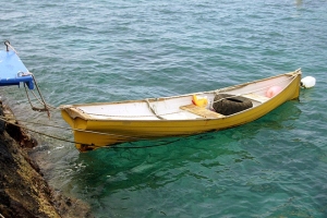 A Hand-Built Boat Tied-up at Kailua Pier, Kailua Kona, Hawaii Photo by Donnie MacGowan