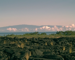 Sunset View of Haleakala on Maui From Kiholo Bay: Photo by Donald B. MacGowan