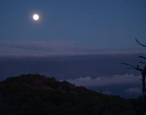 Mauna Kea Moon From the Visitor's Information Station: Photo by Donald MacGowan